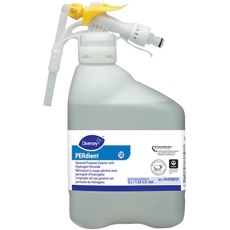Diversey Cleaner, General Purpose, Hyd Per, 1.32 Gallon, Clear DVO94998859